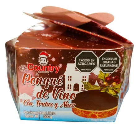 Ponqué De Vino Con Frutas Y Nuez Country X500Gr