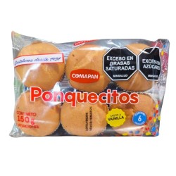 Ponquecitos Comapan X6 Unidades
