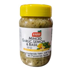 Pasta De Ajo, Limón y Albahaca Badia X226.7Gr
