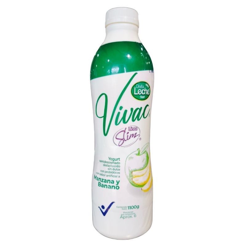 Yogurt Doña Leche Linea Slim Vivac Manzana y Banano X1100Gr