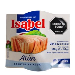 Atún Lomitos En Agua Isabel  X2 Unidades X142Gr C/U