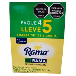 Margarina Rama Barra Pague 4 Lleve X5 Unidades X125Gr C/U