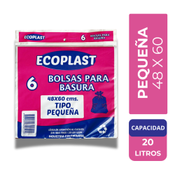 Bolsas Ecoplast Pequeña 48X60CM X6 Unidades