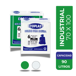 Bolsas Ecoplast Tipo Industrial 70X100CM X6 Unidades