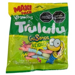 Gomas Trululu Gusanos Acidos X100Gr