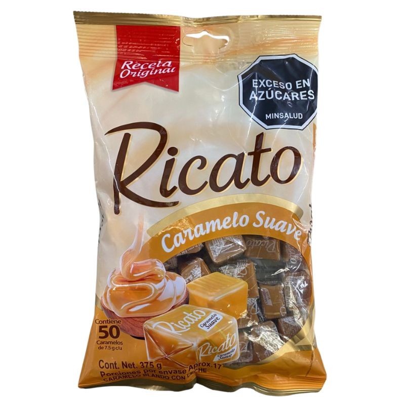 Caramelo Ricato Blando Con Leche X50 Unidades X375Gr