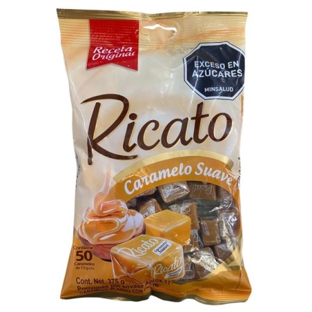 Caramelo Ricato Blando Con Leche X50 Unidades X375Gr