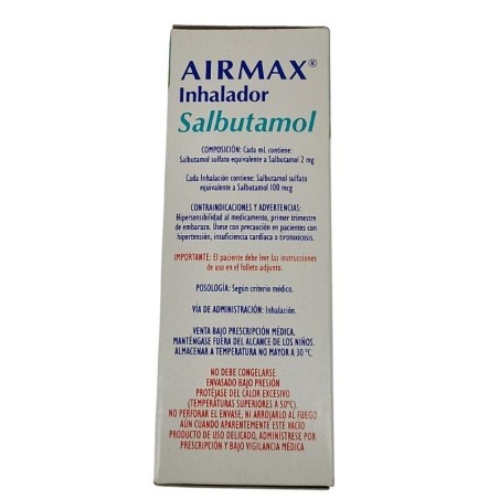Airmax Inhalador X200 dosis salbu