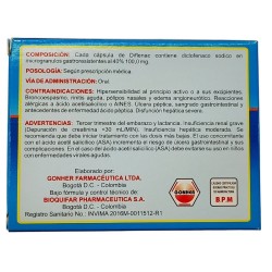 Diflenac X100mg 10Tabletas