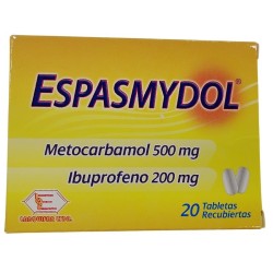 Espasmydol  X500MG/200MG  20 Tabletas