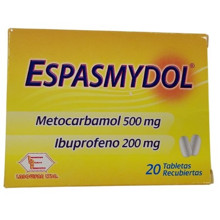 Espasmydol  X500MG/200MG  20 Tabletas