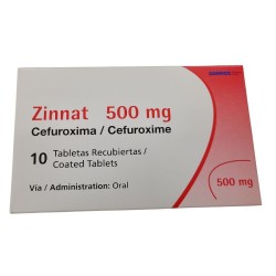 Zinnat x500mgs 10 Tabletas