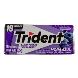 Chicles Trident Mora  Azul  X18 Und X30gr