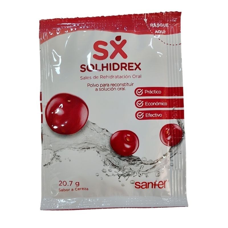 Sal de Rehidratación Solhidrex Cereza Fraccion 1 Sobre 28.4gr
