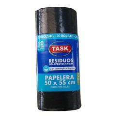 Bolsa Task X50x50cm  X20unidades Negra