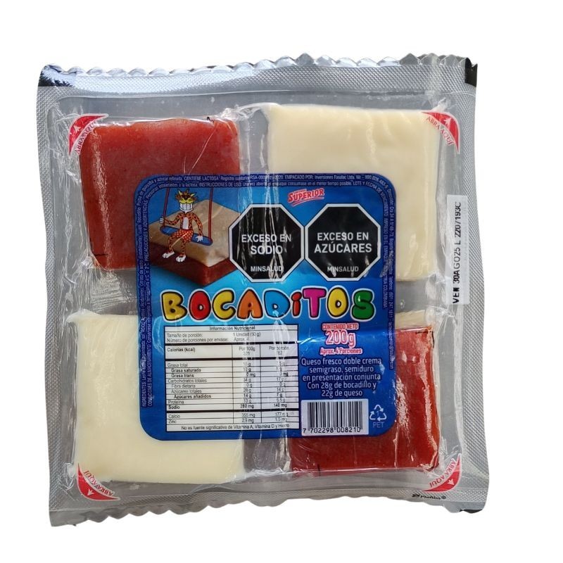 Queso Superior Bocaditos X200gr X4 unidades