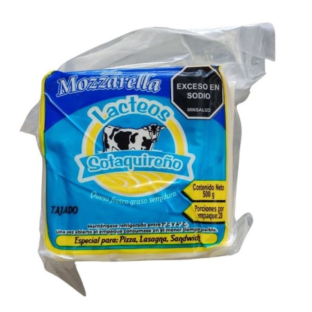 Queso Sotaquireño X500gr Tajado Mozzarella