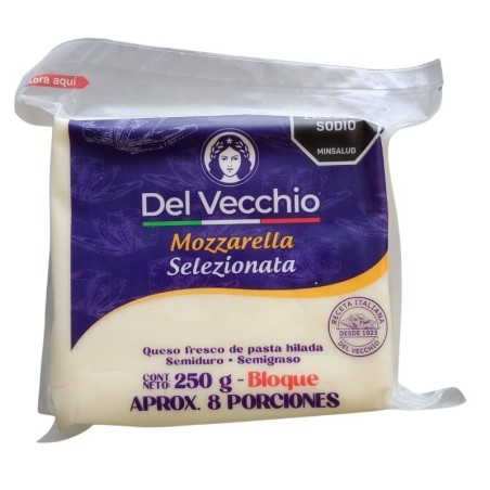 Queso Del Vecchio Mozzarella X250gr Bloque