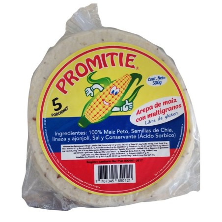 Arepa Mi tierra X500gr Multigranos X5 unidades