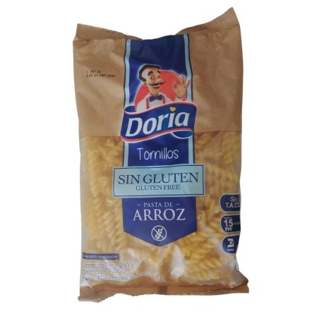 Pasta Doria  Tornillos X 250gr Sin Gluten