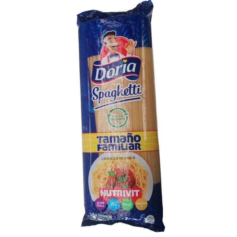 Pasta Doria Spaguetti Tamaño Familiar X1kg