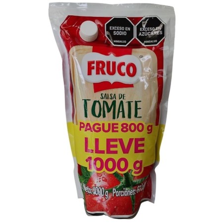 Salsa de Tomate Fruco pague X800gr lleve X1000gr