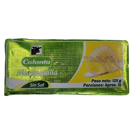 Mantequilla Colanta Sin Sal X125gr