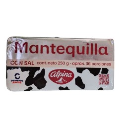Mantequilla Alpina con sal X250gr