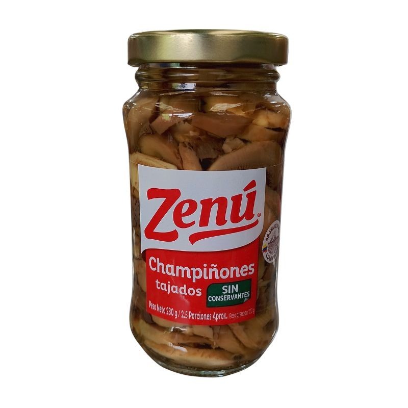 Champiñón Tajado  Zenú  X230gr