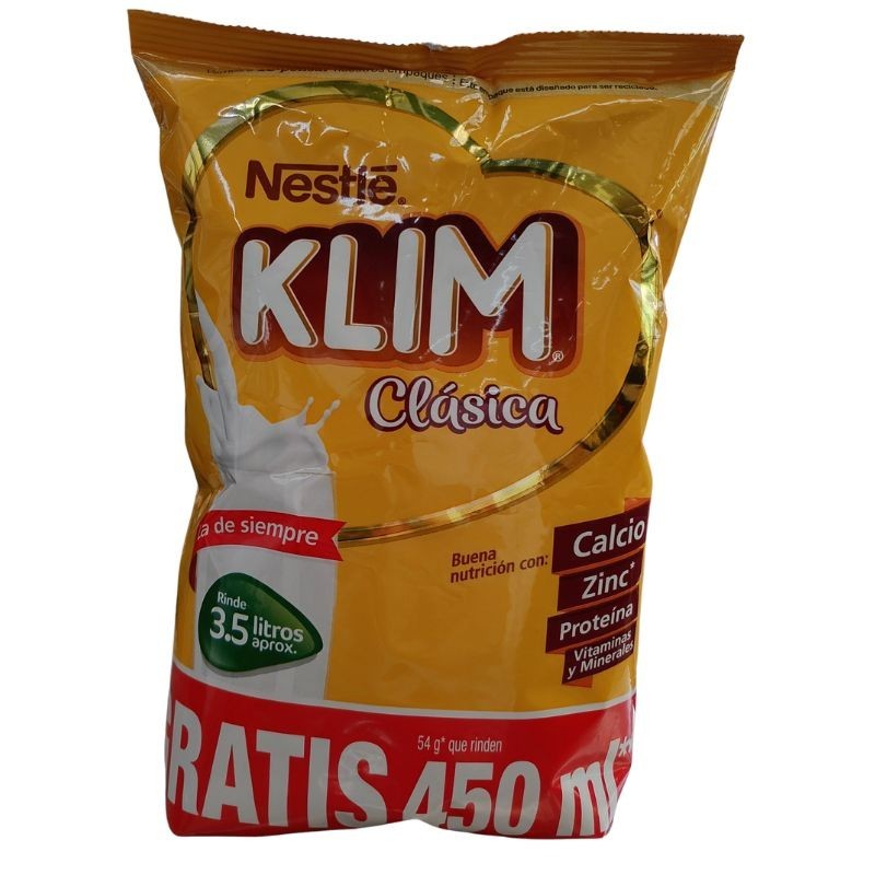 Leche Klim Clásica X360gr  Gratis X54gr