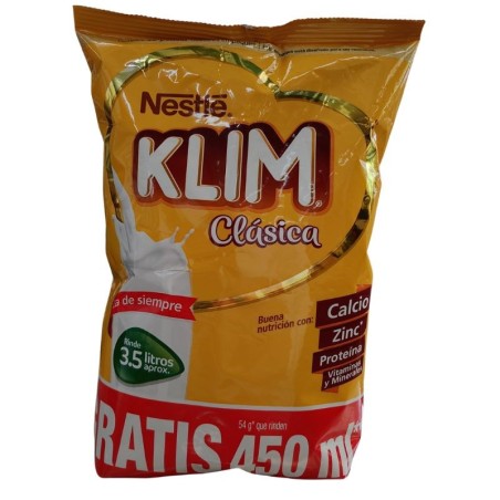 Leche Klim Clásica X360gr  Gratis X54gr