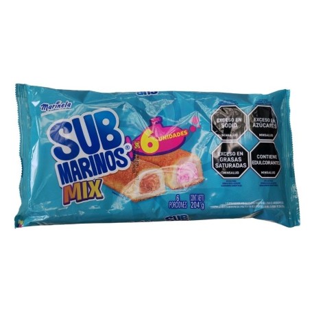 Ponqué Bimbo Lonchera Submarino X6 unidades X204gr