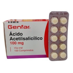 Acido Acetilsalicílico Fracción X10 Tabletas x100MG