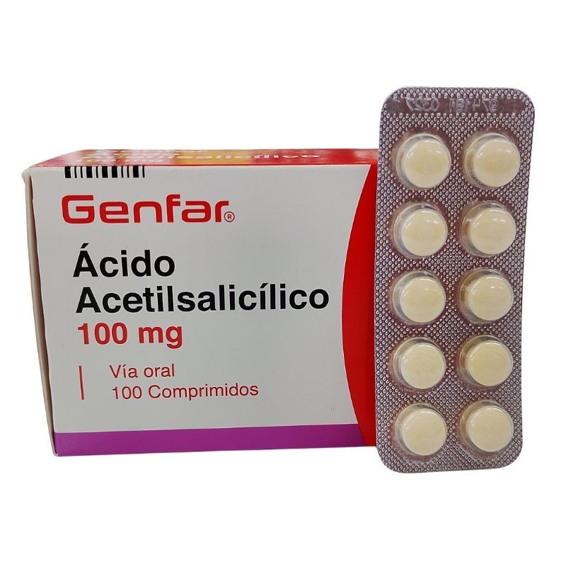 Acido Acetilsalicílico Fracción X10 Tabletas x100MG Acido Acetilsalicílico Fracción X10 Tabletas x100MG