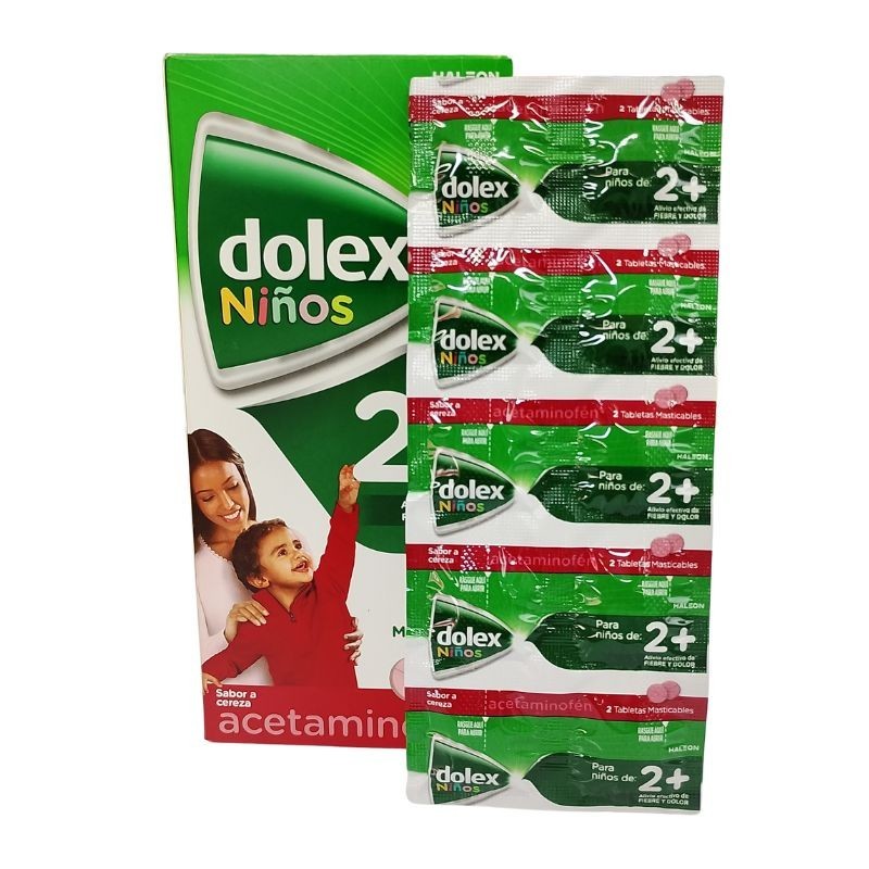 Dolex Niños 2+ Fracción 10 Tabletas