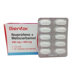 Ibuprofeno + Metocarbamol Genfar Fracción X10 Tabletas