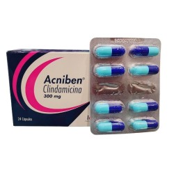 Acniben Clindamicina Icom Fracción 8 Cápsulas 300mg