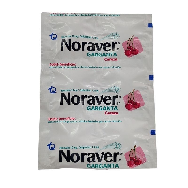 Noraver-P Garganta Cereza Fracción 6 Tabletas Noraver-P Garganta Cereza Fracción 6 Tabletas