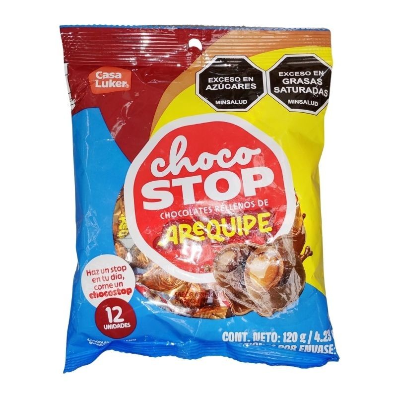 Choco Stop rellenos de Arequipe X120gr X12 unidades