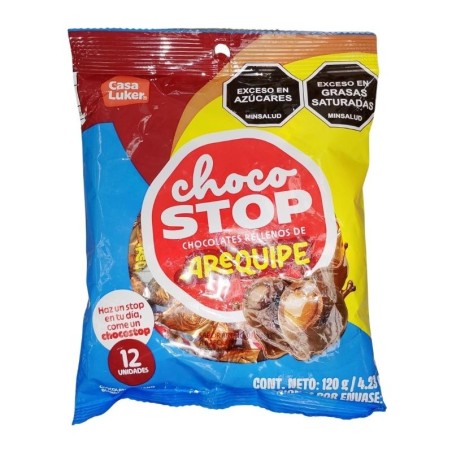 Choco Stop rellenos de Arequipe X120gr X12 unidades