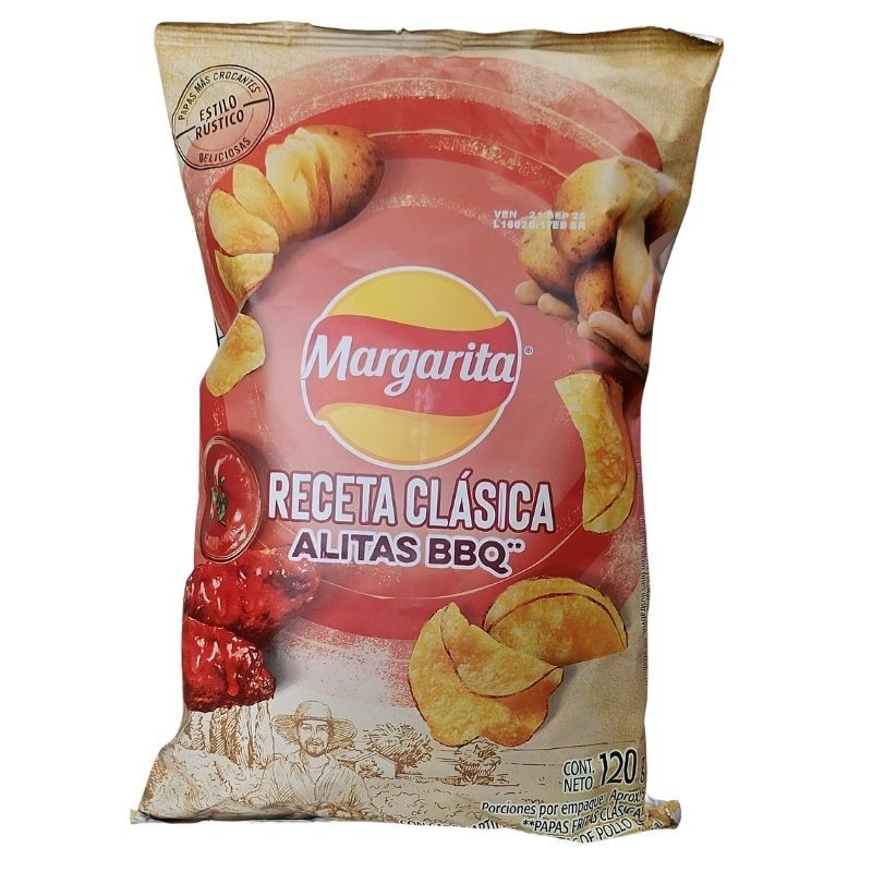 Papas Margarita Alitas BBQ X120gr Clásica