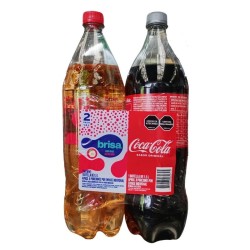 Gaseosa Coca Cola + Agua Saborizada de Manzana X1500ml