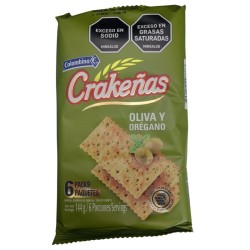 Galletas Crakeñas Oliva y Orégano X6 paquetes X144gr