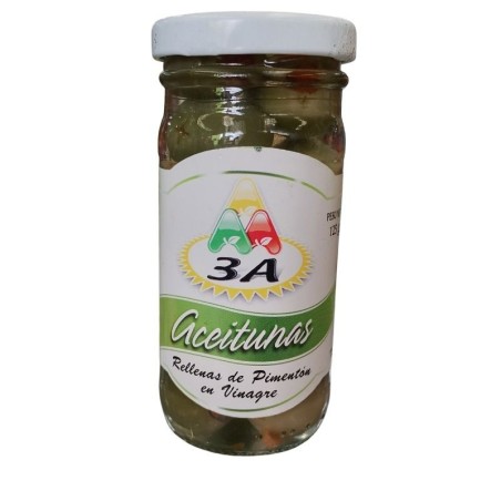 Aceitunas 3A Pimentón X125gr