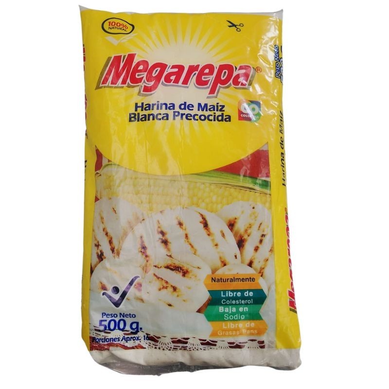 Harina de Maiz Blanca Precocida  Megarepa X500gr