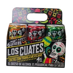 Los Cuates Coctel Con Tequila Mexicano X 6 Latas X269ml cada lata