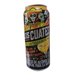 Los Cuates Coctel con Tequila Mexicano Margarita y Mago X473ml