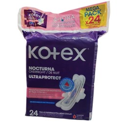 Toallas Kotex Nocturnas Ultra Protect X24 unidades