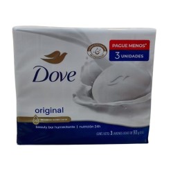 Jabón Dove X90gr Original Blanco X3 Unidades