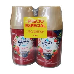 Ambientador Glade Manzana y Canela X270ml X2 unidades